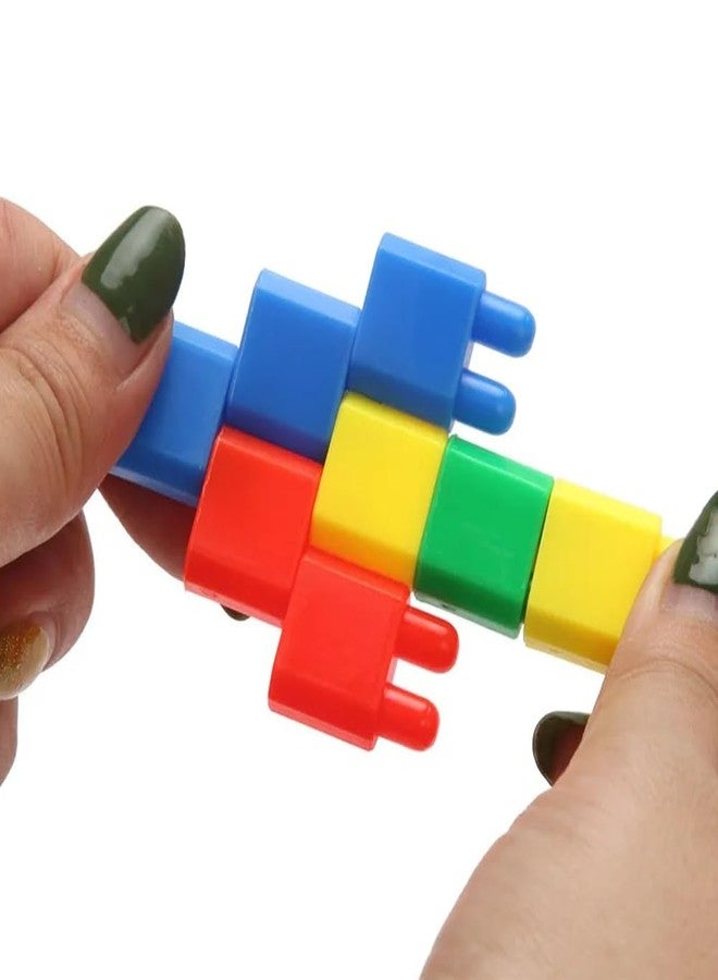 VGRASSP 180 Pcs DIY Building Blocks Toy for Kids, Endless Imagination and Creativity - Fun Learning, Colorful Connector Blocks - Gift for Boys & Girls, Color As Per Stock (Bullet Blocks) - Image 5